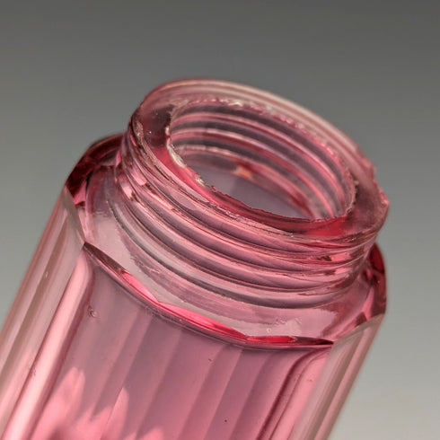 1910 年英國古董蔓越莓玻璃純銀蓋糖杯 Hukin&Heath